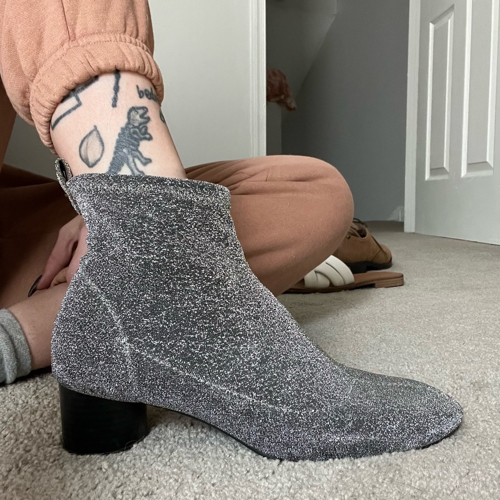Zara Sparkly Booties Heels